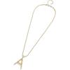 BaubleBar Oversized Initial Pisa Necklace for Women, Gold-Plated Beaded Necklace, Perfect Personalized Gift(Z)