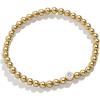 BaubleBar 18K Gold Birthstone Pisa Stretch Bracelet with Cubic Zirconia Stones for Women, Gold Plated Sterling Silver(Crystal-Colored)