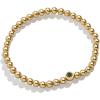BaubleBar 18K Gold Birthstone Pisa Stretch Bracelet with Cubic Zirconia Stones for Women, Gold Plated Sterling Silver(Peridot-Colored)