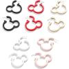 BaubleBar Disney’s Mickey Mouse Themed Earrings – Licensed Disney Jewelry for Women(Mickey Mouse Set (Hoop))