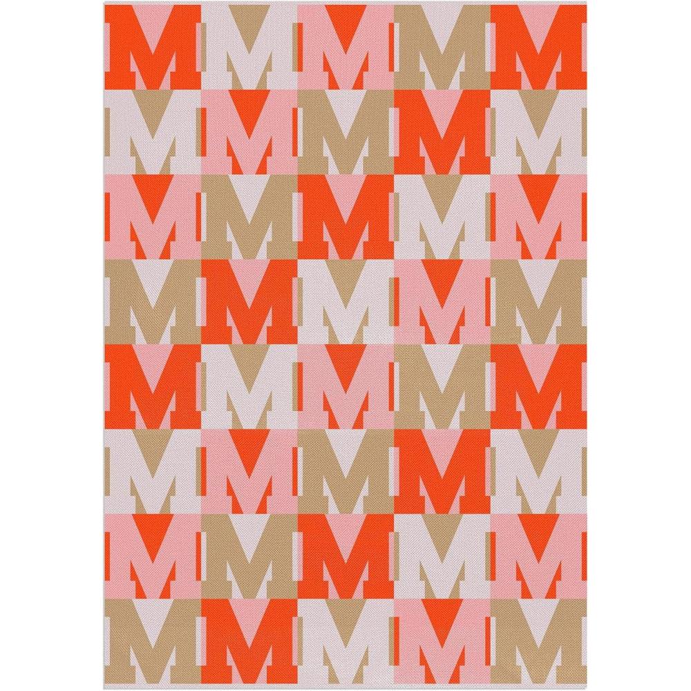 imageBaubleBar On Repeat Custom Blanket PinkOrange Letter MPinkOrange