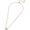 BaubleBar Blythe Birthstone Pendant Necklace for Women on a Delicate Paperclip Chain, Fashion Jewelry, Meaningful Gifts for Women, Perfect for the Holidays(Clear)