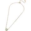 BaubleBar Blythe Birthstone Pendant Necklace for Women on a Delicate Paperclip Chain, Fashion Jewelry, Meaningful Gifts for Women, Perfect for the Holidays(Light Green)