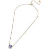BaubleBar Blythe Birthstone Pendant Necklace for Women on a Delicate Paperclip Chain, Fashion Jewelry, Meaningful Gifts for Women, Perfect for the Holidays(Blue)