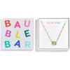 BaubleBar Blythe Birthstone Pendant Necklace for Women on a Delicate Paperclip Chain, Fashion Jewelry, Meaningful Gifts for Women, Perfect for the Holidays(Orange)