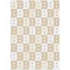 BaubleBar On Repeat Custom Blanket, Pink/Orange, Letter M(Natural/Beige)