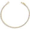 BaubleBar Bennett Tennis Bracelet for Women, Gold-Plated Brass – Hypoallergenic W/Cubic Zirconia Stones(Gold)