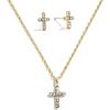 BaubleBar Cross Jewelry Gift Set, Necklace & Earrings Set, Fashion Jewelry for Women, Wrapped in a Gift Box, Perfect for Birthday, Christmas, Valentine’s Day