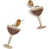 BaubleBar Food & Drink-Themed Statement Earrings, Novelty Earrings for Women, Costume Jewelry(Espresso Martini – Set of 2)