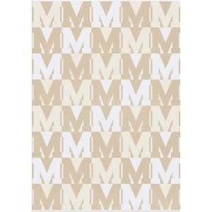 BaubleBar On Repeat Custom Blanket, Pink/Orange, Letter M(Natural/Beige)