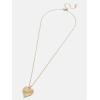 BaubleBar High Frequency Heart Pendant Necklace – Hypoallergenic 21″ Gold-Plated Brass with Beautiful Glass Stones