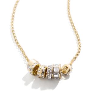 BaubleBar Renee Charm Necklace(Clear)