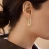 BaubleBar Liza Hoop Earrings – Gold/Pave