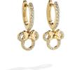 BaubleBar Disney’s Minnie Mouse 18K Gold-Plated Sterling Silver Huggie Earrings(Gold – Huggie)
