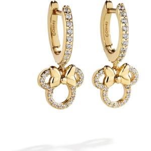 BaubleBar Disney’s Minnie Mouse 18K Gold-Plated Sterling Silver Huggie Earrings(Gold – Huggie)