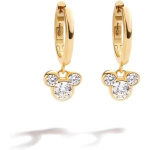 BaubleBar Disney’s Minnie Mouse 18K Gold-Plated Sterling Silver Huggie Earrings(Pave – Huggie)