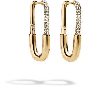 BaubleBar Liza Hoop Earrings – Gold/Pave
