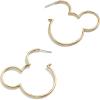 BaubleBar Disney Mickey Mouse Outline Gold-Plated Hoop Earrings – Simple Mickey Mouse Silhouette Hoop Earrings, Gold-Plated Earrings for Women, Disney Jewelry and Accessories, Women’s Fashion Jewelry