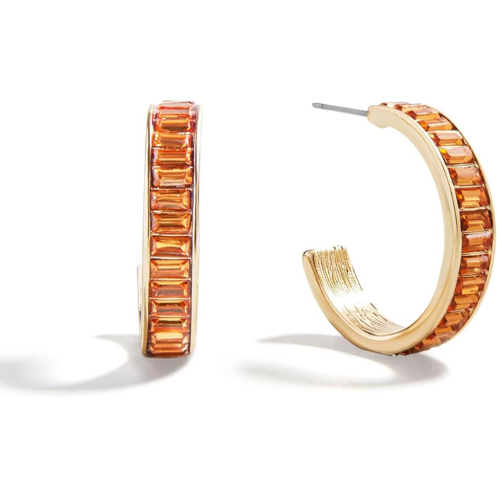 imageBaubleBar Hoop and Drop Earrings for Women Fashion Jewelry Beautiful and Giftable EarringsOrange Hoop