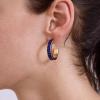 BaubleBar Hoop and Drop Earrings for Women, Fashion Jewelry, Beautiful and Giftable Earrings(Blue (Hoop))