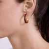 BaubleBar Hoop and Drop Earrings for Women, Fashion Jewelry, Beautiful and Giftable Earrings(Dark Red (Hoop))