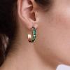 BaubleBar Hoop and Drop Earrings for Women, Fashion Jewelry, Beautiful and Giftable Earrings(Green (Hoop))