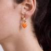 BaubleBar Hoop and Drop Earrings for Women, Fashion Jewelry, Beautiful and Giftable Earrings(Orange (Drop))