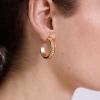 BaubleBar Hoop and Drop Earrings for Women, Fashion Jewelry, Beautiful and Giftable Earrings(Orange (Hoop))