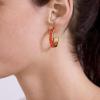 BaubleBar Hoop and Drop Earrings for Women, Fashion Jewelry, Beautiful and Giftable Earrings(Red (Hoop))
