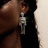 BaubleBar Seasonal Novelty Earrings for Women – Beautiful and Giftable Holiday and Themed Earrings for Parties and Events(Pave Skeleton)
