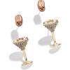 BaubleBar Food & Drink-Themed Statement Earrings, Novelty Earrings for Women, Costume Jewelry(Espresso Martini and Espresso Bean – Set of 2)