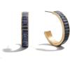 BaubleBar Hoop and Drop Earrings for Women, Fashion Jewelry, Beautiful and Giftable Earrings(Dark Blue (Hoop))