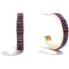 BaubleBar Hoop and Drop Earrings for Women, Fashion Jewelry, Beautiful and Giftable Earrings(Dark Purple (Hoop))
