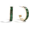 BaubleBar Hoop and Drop Earrings for Women, Fashion Jewelry, Beautiful and Giftable Earrings(Green (Hoop))