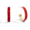 BaubleBar Hoop and Drop Earrings for Women, Fashion Jewelry, Beautiful and Giftable Earrings(Red (Hoop))