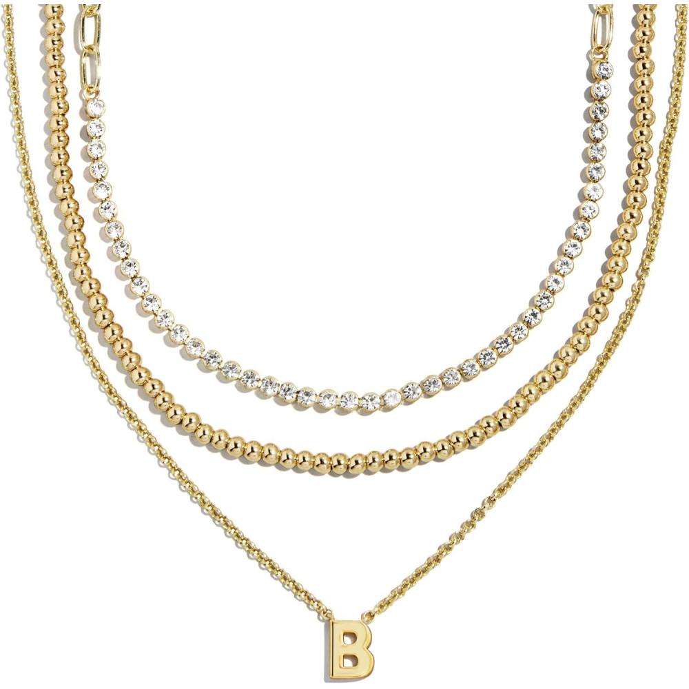 imageBaubleBar Kenna PreLayered Initial Necklace GoldPlated Fashion Jewelry Gifts for Women Beautiful and TrendyB