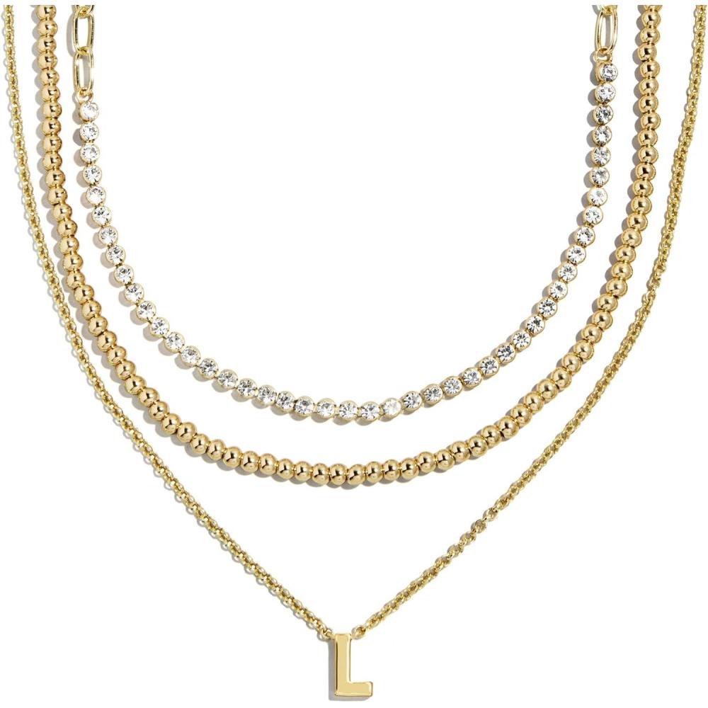 imageBaubleBar Kenna PreLayered Initial Necklace GoldPlated Fashion Jewelry Gifts for Women Beautiful and TrendyL