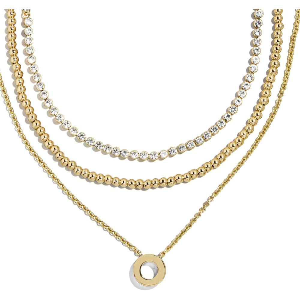 imageBaubleBar Kenna PreLayered Initial Necklace GoldPlated Fashion Jewelry Gifts for Women Beautiful and TrendyO