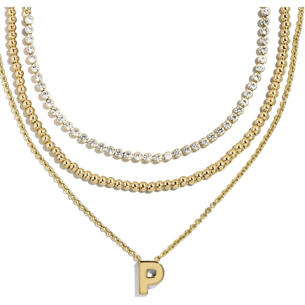 imageBaubleBar Kenna PreLayered Initial Necklace GoldPlated Fashion Jewelry Gifts for Women Beautiful and TrendyP
