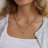 BaubleBar Kenna Pre-Layered Initial Necklace, Gold-Plated, Fashion Jewelry, Gifts for Women, Beautiful and Trendy(R)