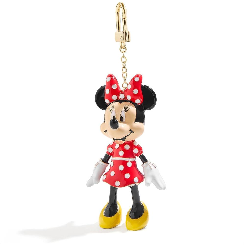 imageBaubleBar Licensed 3D Bag Charms for All Ages  Cute Character Keychains to Display on Backpacks and PursesEnamel Minnie Mouse