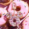 BaubleBar Disney Mickey Mouse Food Themed Bag Charms(Mickey Mouse – Pink Donut Bag Charm)
