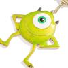 BaubleBar Licensed 2D Bag Charms – Assorted Character Keychains for All Ages – Perfect for Gifting(Monsters Inc – Mike Wazowski)