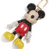 BaubleBar Licensed 3D Bag Charms for All Ages – Cute Character Keychains to Display on Backpacks and Purses(Pavé – Mickey Mouse)