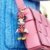 BaubleBar Licensed 3D Bag Charms for All Ages – Cute Character Keychains to Display on Backpacks and Purses(Pavé – Minnie Mouse)