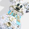 BaubleBar Licensed Halloween, Christmas, Seasonal Bag Charms – Giftable and Fun Keychains for All Ages(Mickey Mouse Snowman)