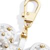 BaubleBar Licensed Halloween, Christmas, Seasonal Bag Charms – Giftable and Fun Keychains for All Ages(Mickey Mouse Snowman)