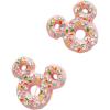 BaubleBar Disney Mickey Mouse Donut Stud Earrings – Fun Licensed Disney Donut Earrings, Statement Earrings, Stud Earrings for Women, Novelty Earrings for Women – Pink/Multi