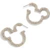 BaubleBar Disney’s Mickey Mouse Outline Hoop Earrings – Licensed Disney Jewelry for Women(Mickey Mouse- Pave (Hoop))