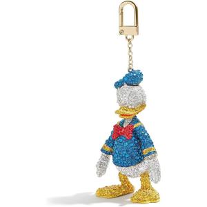 BaubleBar Licensed 3D Bag Charms for All Ages – Cute Character Keychains to Display on Backpacks and Purses(Pavé – Donald Duck)